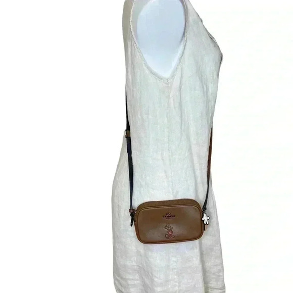 Disney X Coach Mickey Mouse Small Brown/tan Crossbody LIMITED EDITION Leather - Picture 2 of 11